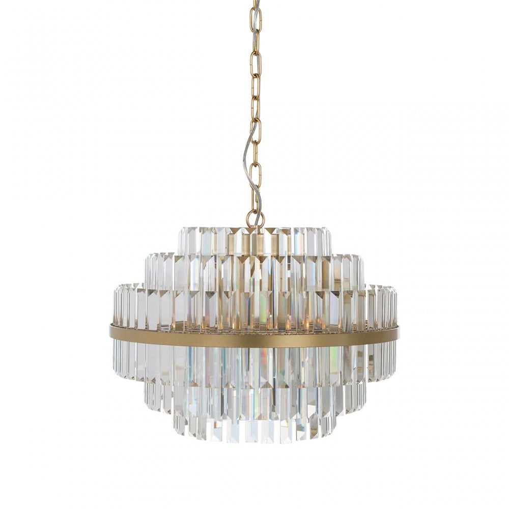 Desire Brushed Gold Chandelier - Small by Richmond Interiors