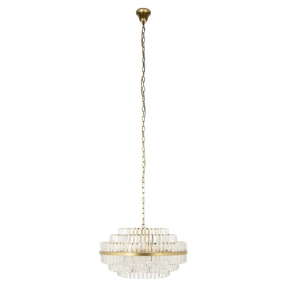Desire Brushed Gold Chandelier - Medium by Richmond Interiors