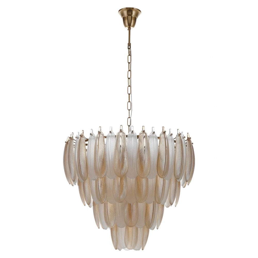 Chloe Chandelier Clear & Champagne Gold Tinted Glass by Richmond Interiors
