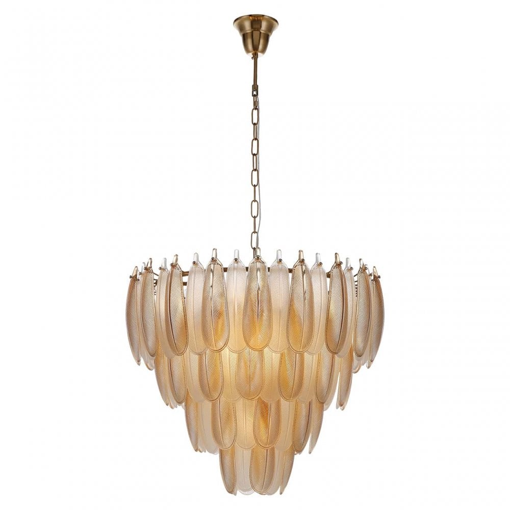 Chloe Chandelier Clear & Champagne Gold Tinted Glass by Richmond Interiors