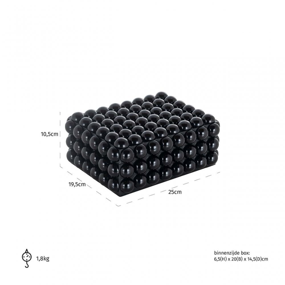 Batool Small Black Storage Box by Richmond Interiors