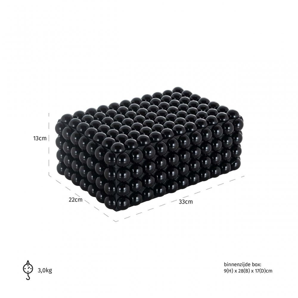 Batool Big Black Storage Box by Richmond Interiors