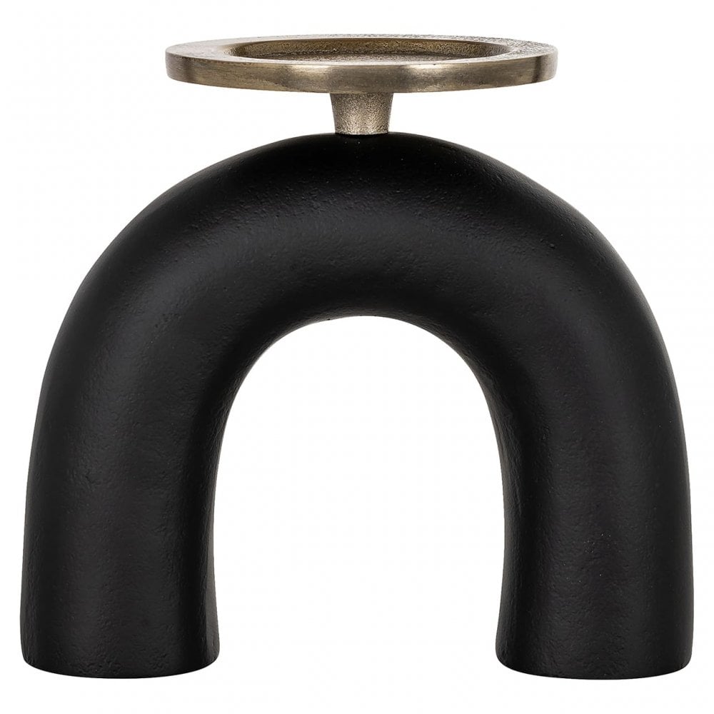 Livi Small Black Hold Candle Holder by Richmond Interiors