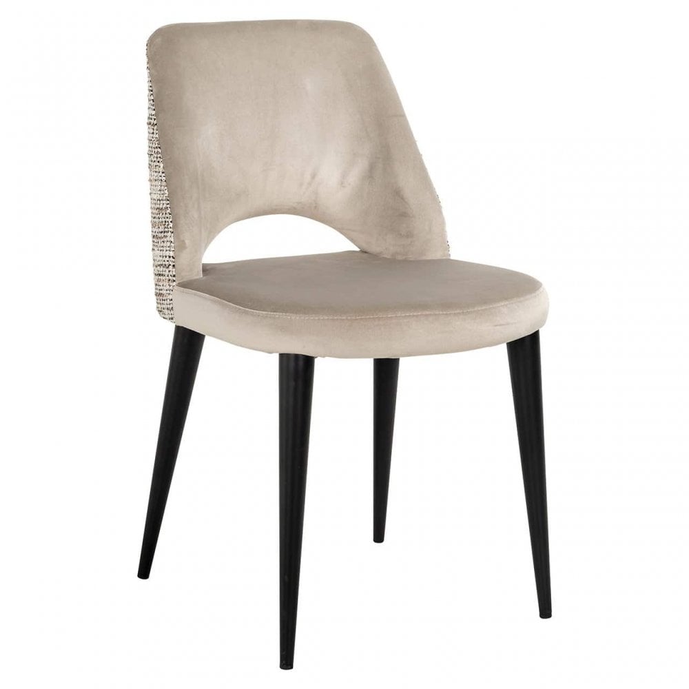 Tabitha Trendy Natural Quartz Khaki Dining Chair Set of 2 by Richmond Interiors