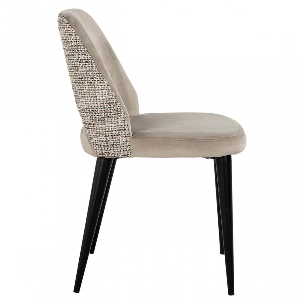 Tabitha Trendy Natural Quartz Khaki Dining Chair Set of 2 by Richmond Interiors