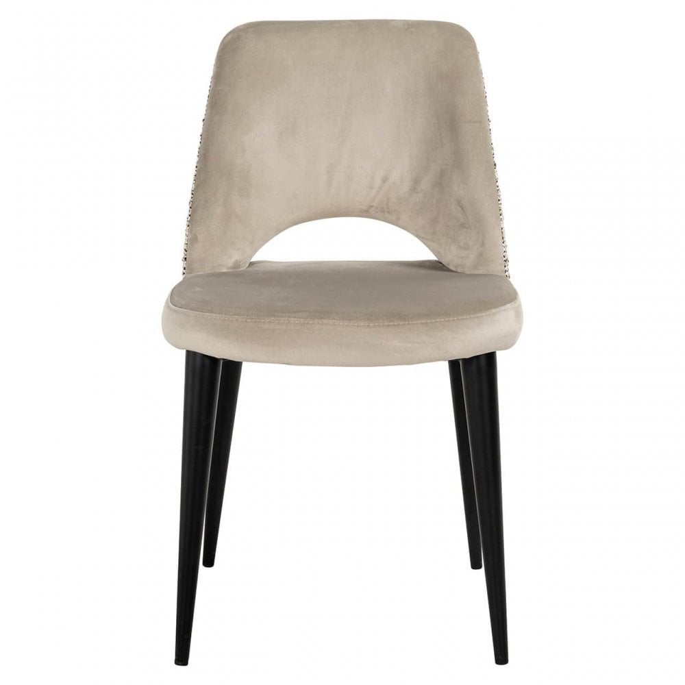Tabitha Trendy Natural Quartz Khaki Dining Chair Set of 2 by Richmond Interiors