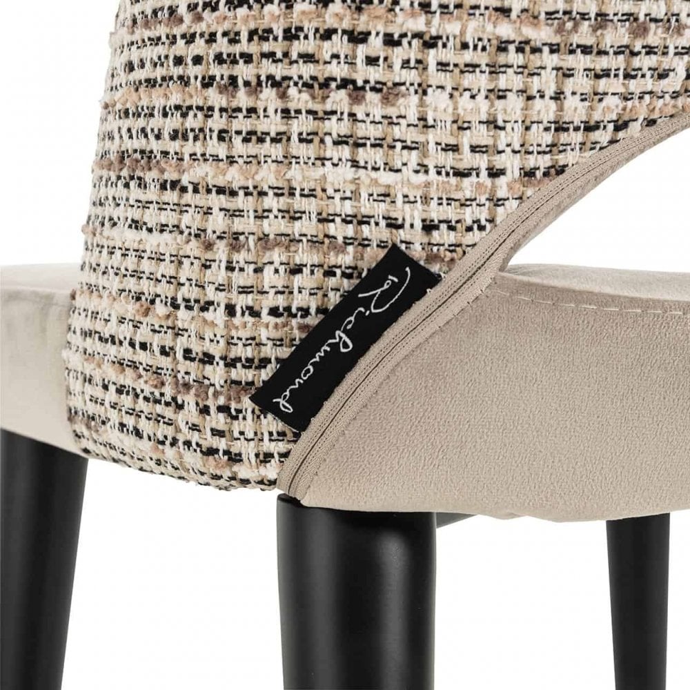 Tabitha Trendy Natural Quartz Khaki Dining Chair Set of 2 by Richmond Interiors