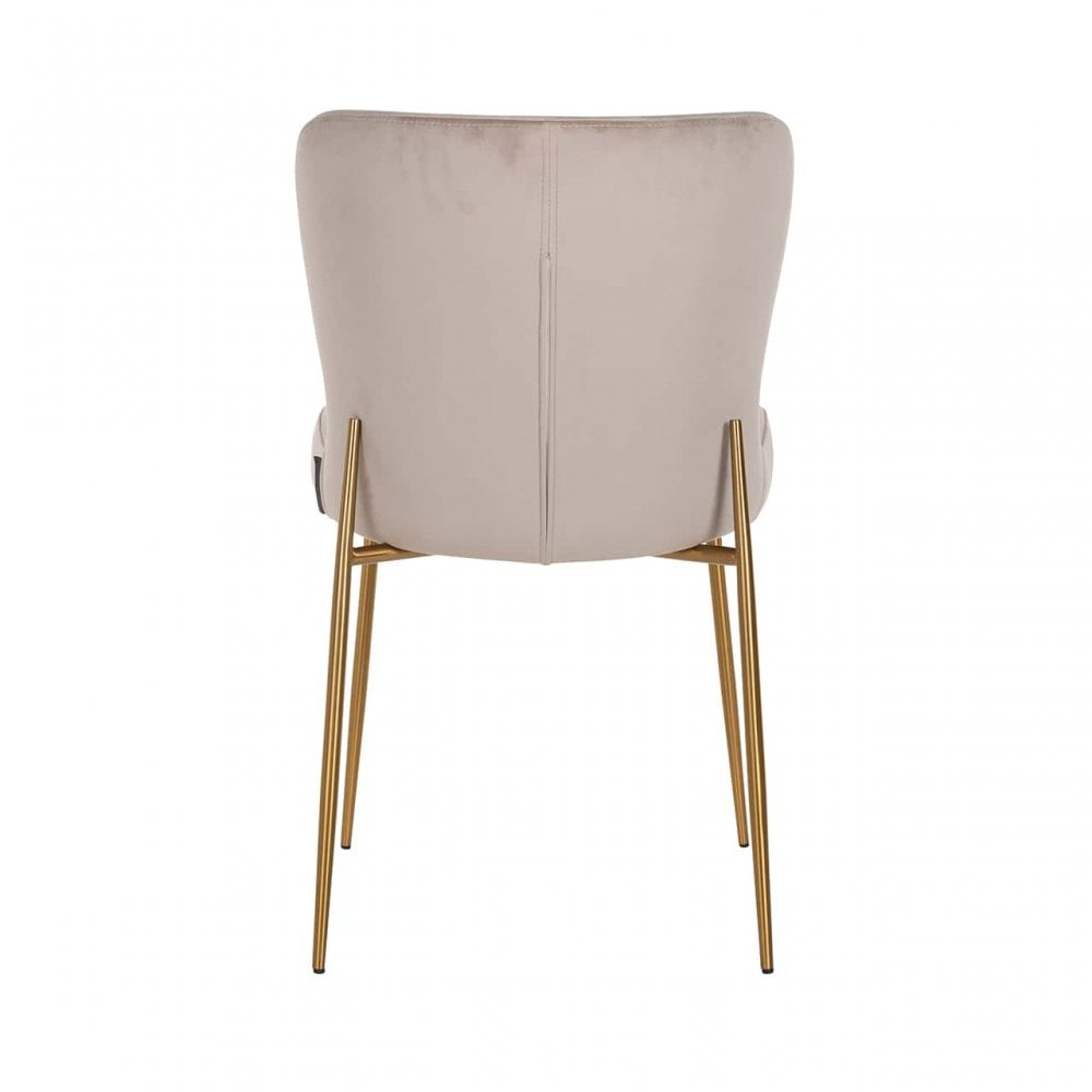 Odessa Khaki Velvet Brushed Gold Chair Set of 2 by Richmond Interiors
