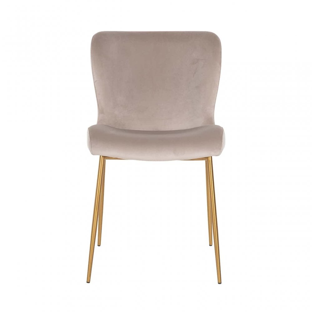 Odessa Khaki Velvet Brushed Gold Chair Set of 2 by Richmond Interiors