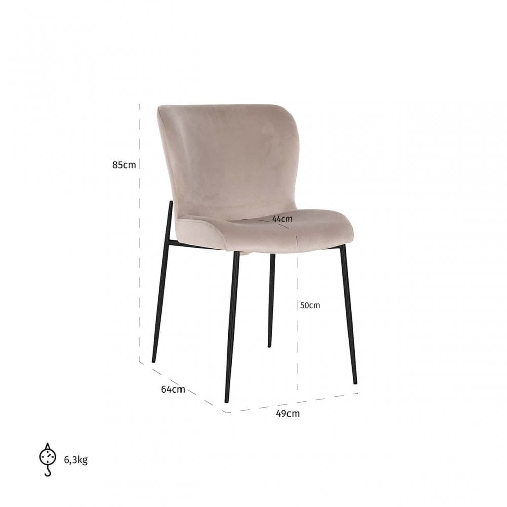 Darby Khaki Black Dining Chair Set of 2 by Richmond Interiors