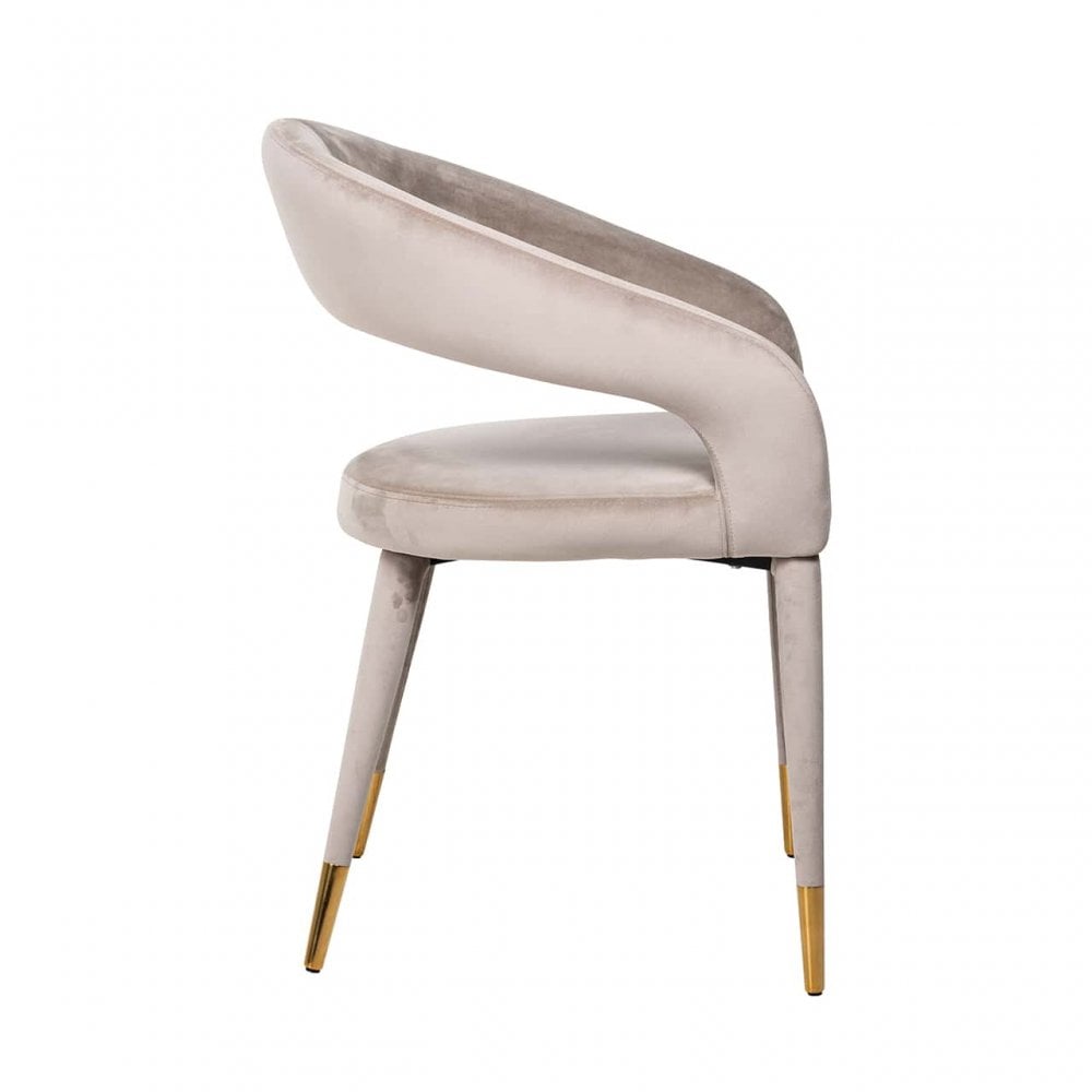 Gia Khaki Velvet Chair by Richmond Interiors