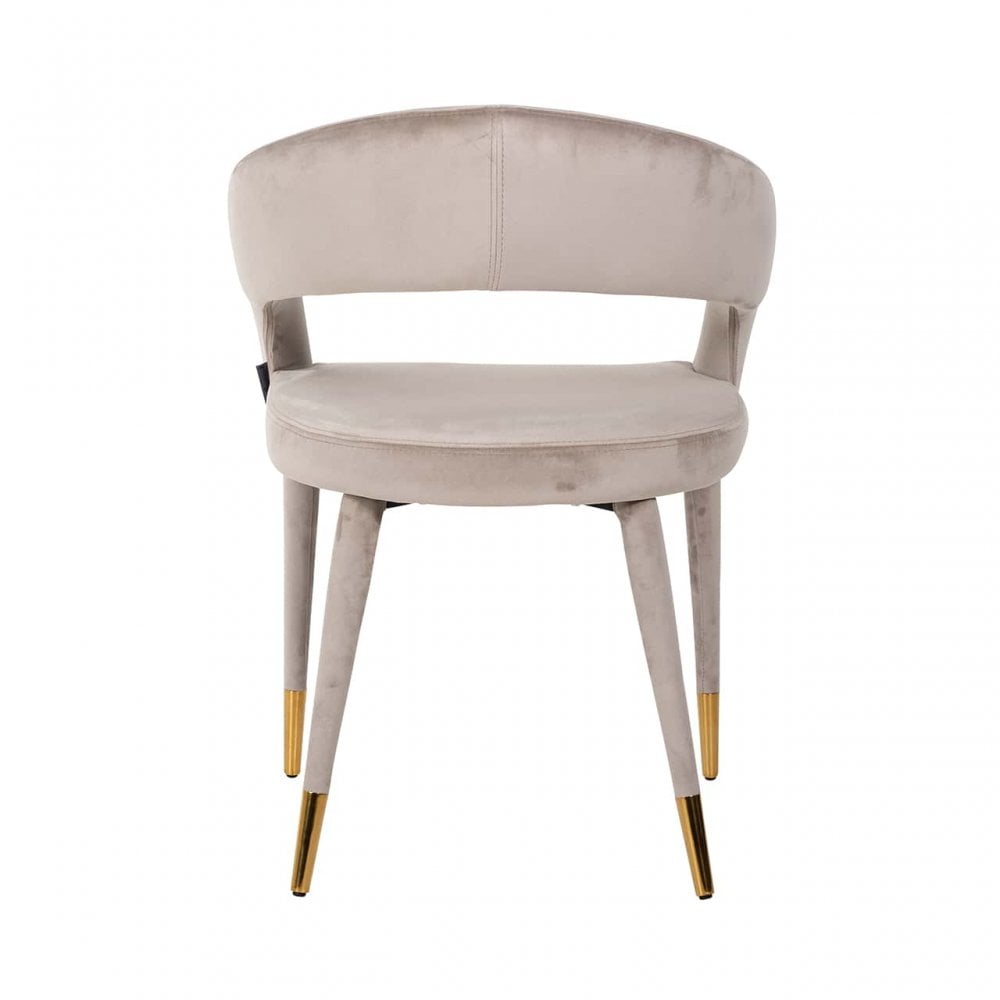Gia Khaki Velvet Chair by Richmond Interiors
