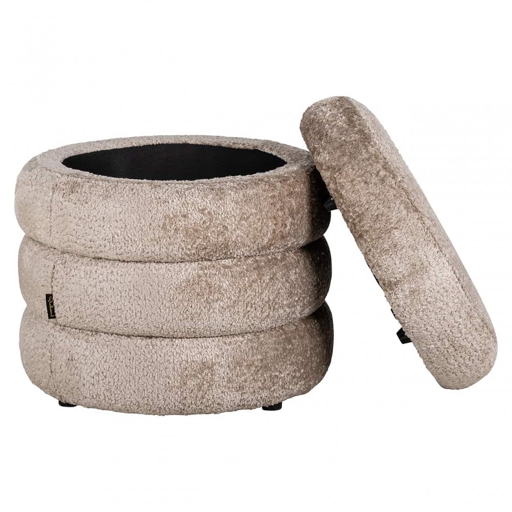 Adele Natural Pouffe by Richmond Interiors