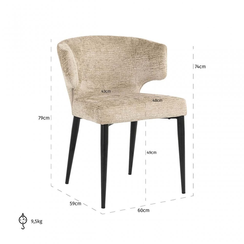 Taylor Desert Fusion Dining Chair by Richmond Interiors