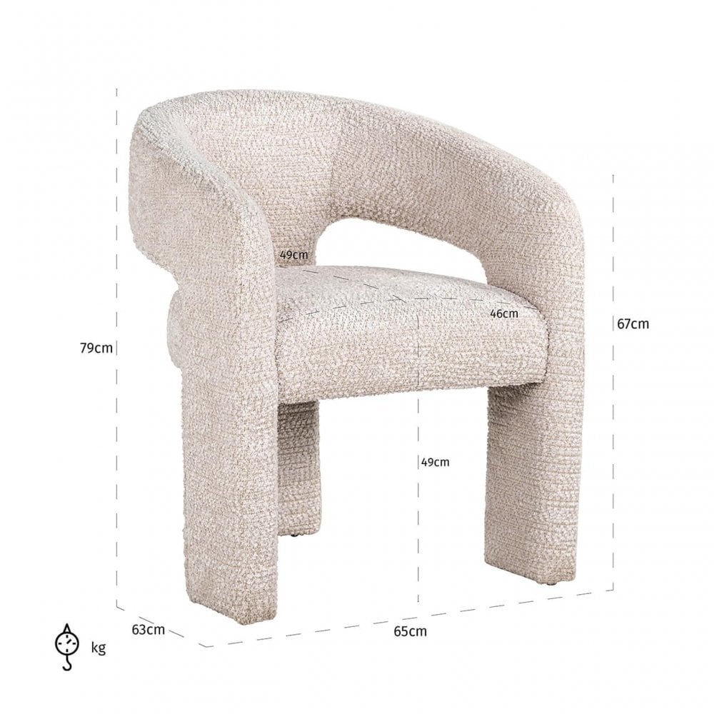 Belle Lovely Cream Occasional Chair by Richmond Interiors