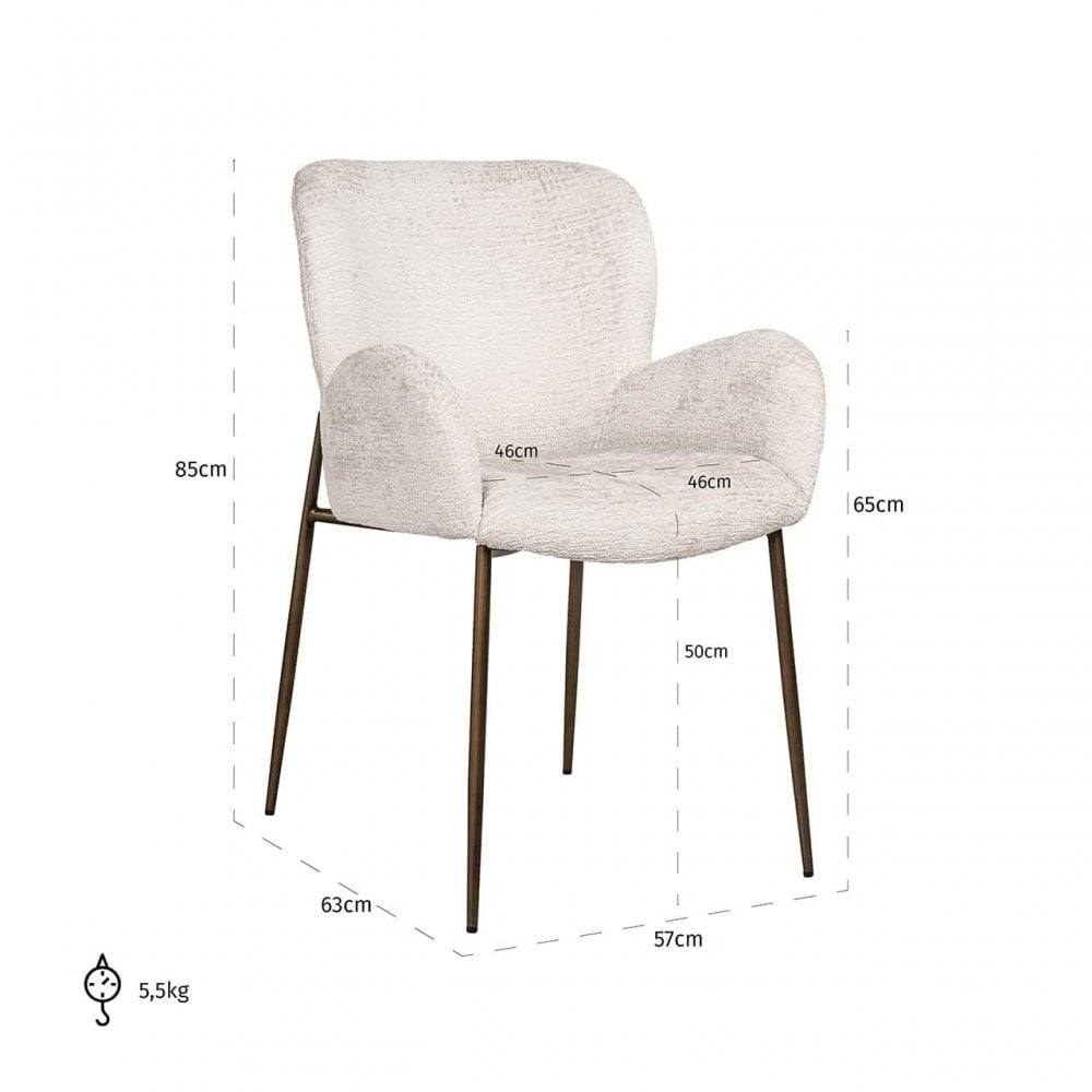 Amber Cream Fusion Dining Chair by Richmond Interiors