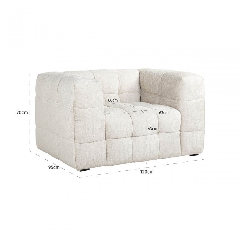 Merrol Cream Fusion Lounge Chair by Richmond Interiors