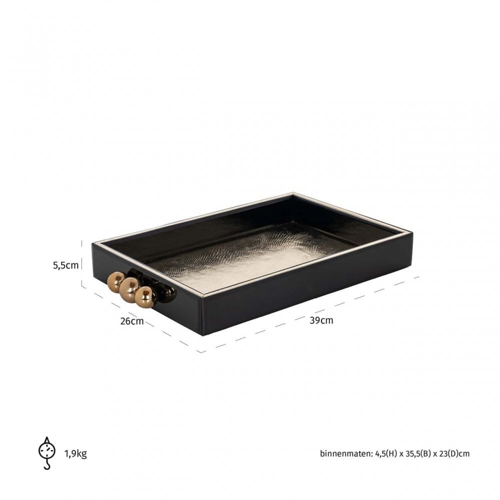 Liv Black Gold Tray by Richmond Interiors