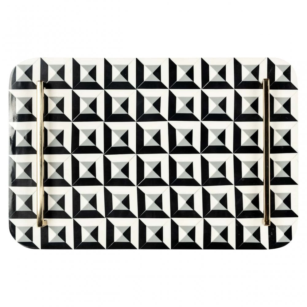 Birte Black & White Tray by Richmond Interiors