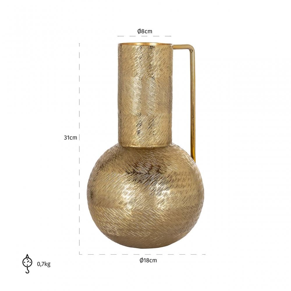 Leia Small Gold Vase by Richmond Interiors