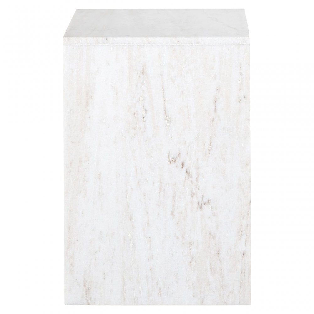 Moran Beige & White Marble Side Table by Richmond Interiors