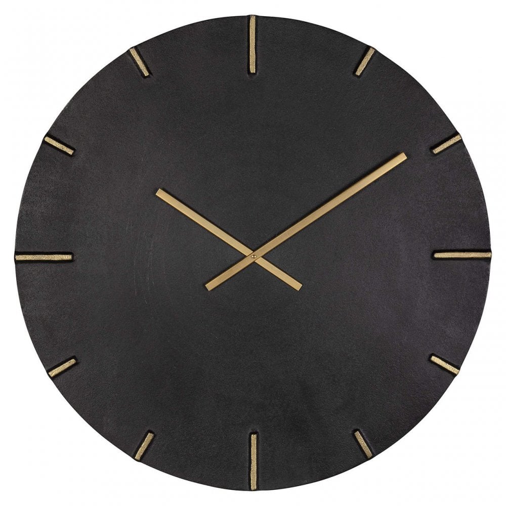 Bilal Black Gold Clock by Richmond Interiors