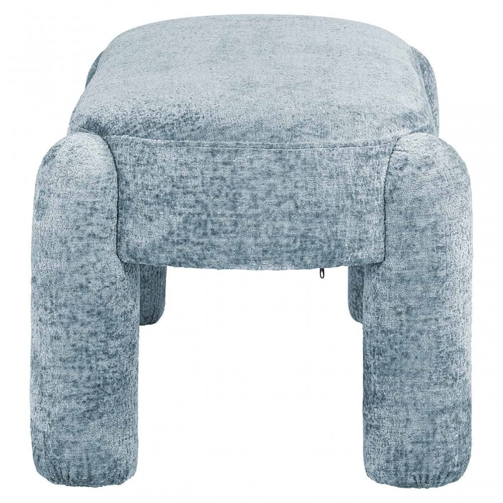 Holly Light Blue Chenille Bench by Richmond Interiors