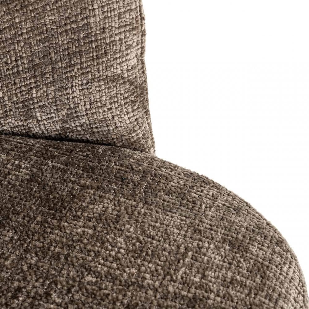 Zendaya Stone Chenille Swivel Chair by Richmond Interiors
