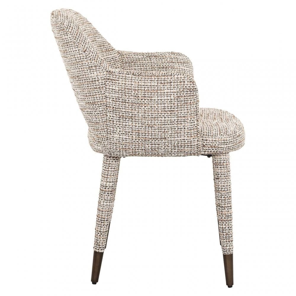Donnatella Trendy Natural Woven Fabric Chair by Richmond Interiors