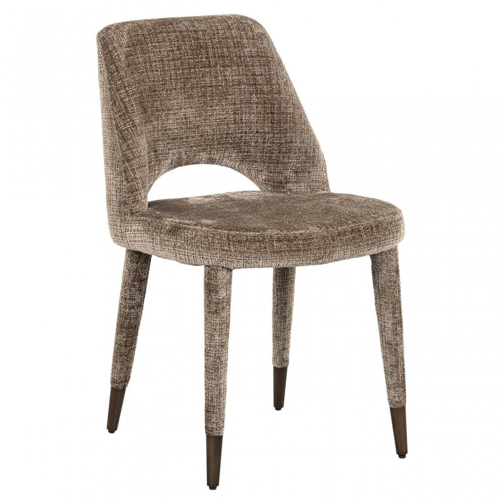 Cecilia Dining Chair Stone Chenille Fabric by Richmond Interiors