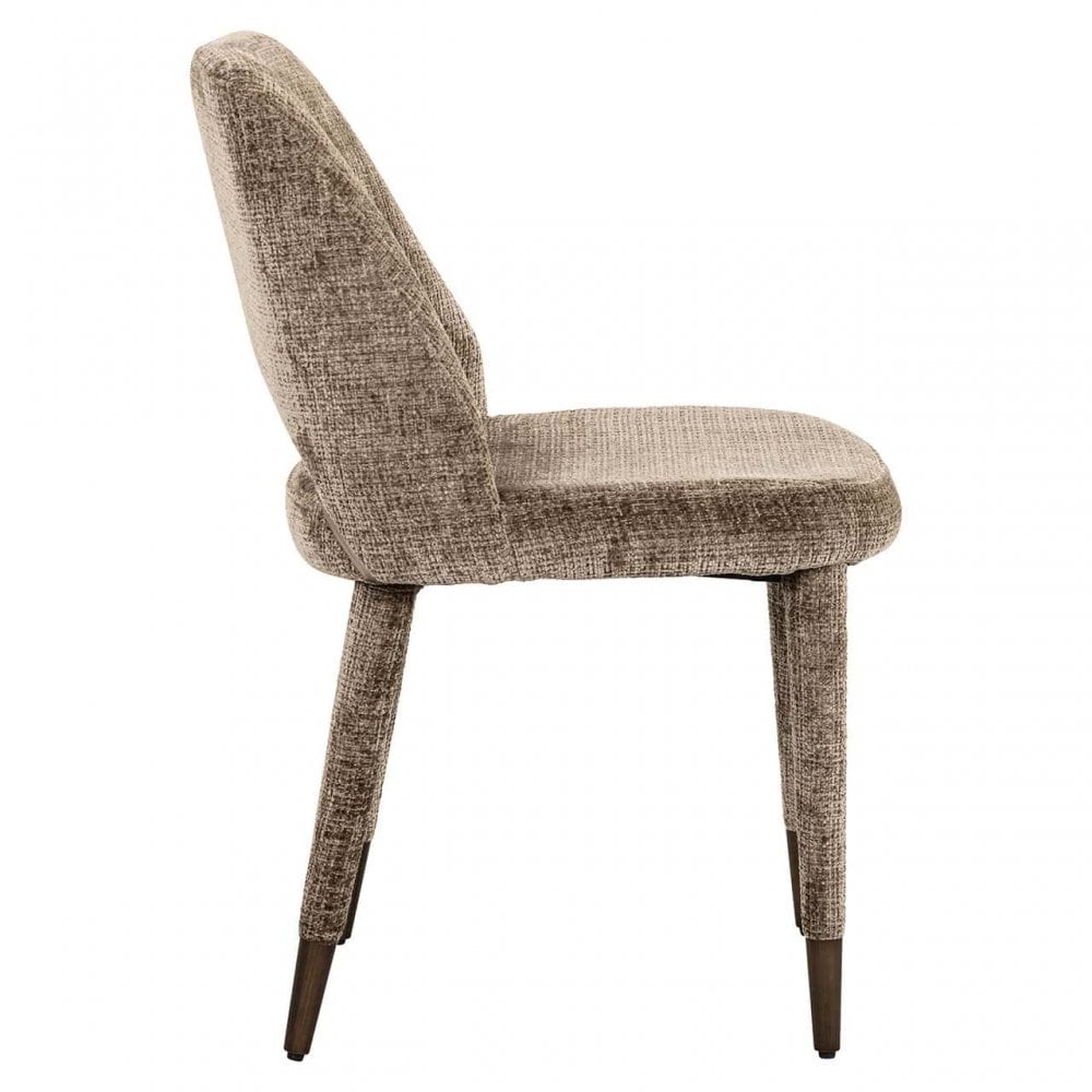 Cecilia Dining Chair Stone Chenille Fabric by Richmond Interiors