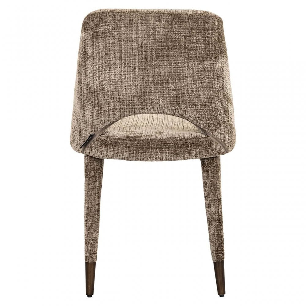 Cecilia Dining Chair Stone Chenille Fabric by Richmond Interiors