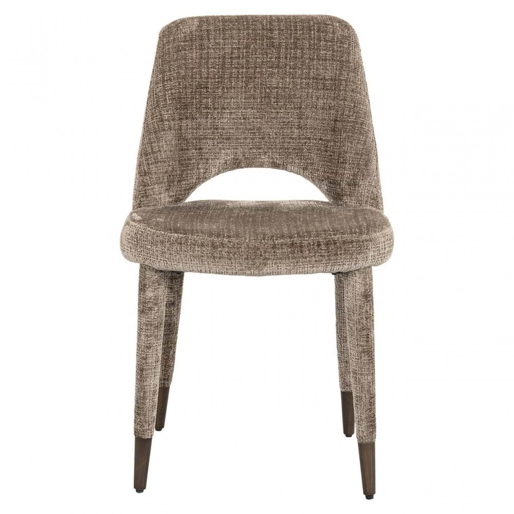 Cecilia Dining Chair Stone Chenille Fabric by Richmond Interiors