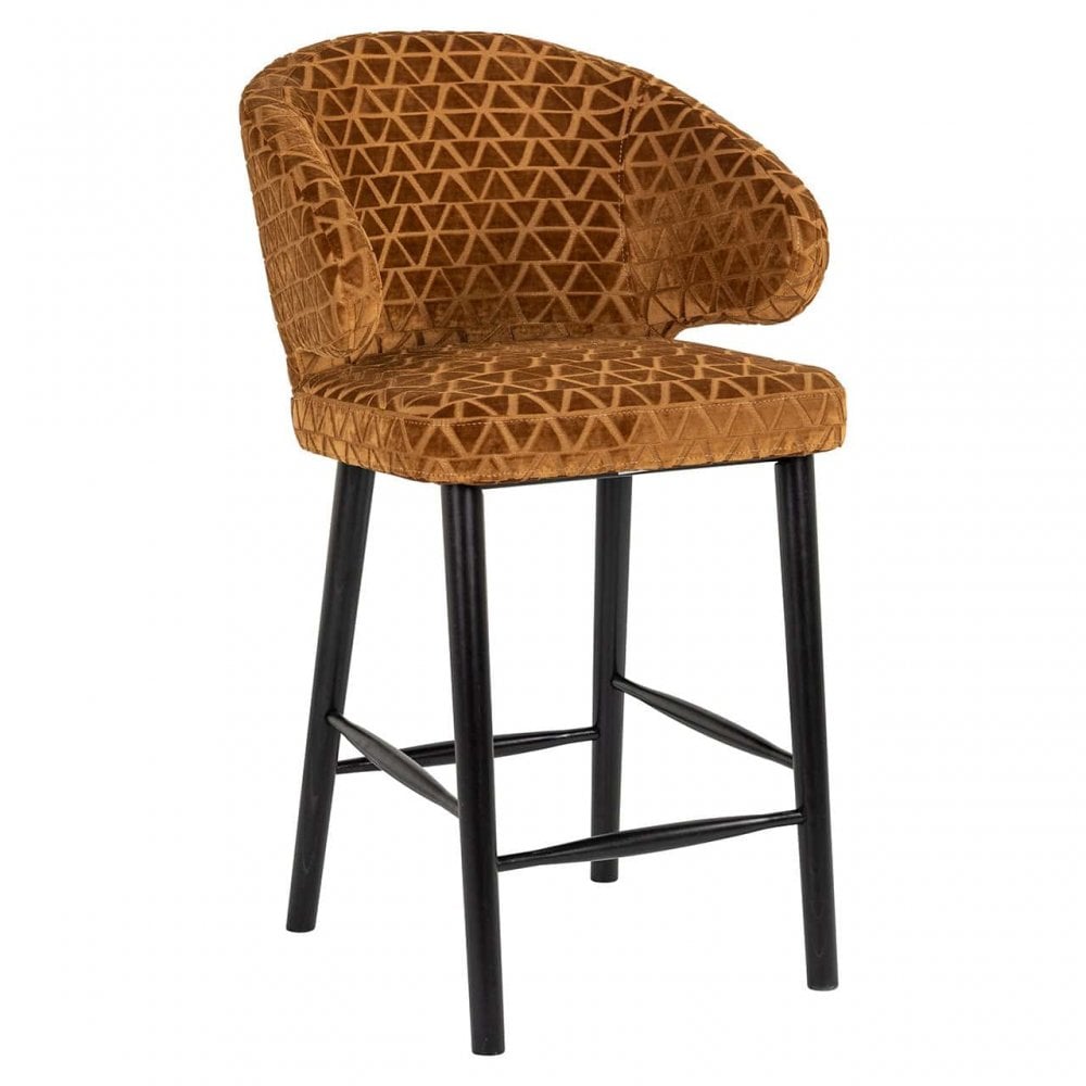 Indigo Gold Triangle Counter Stool by Richmond Interiors