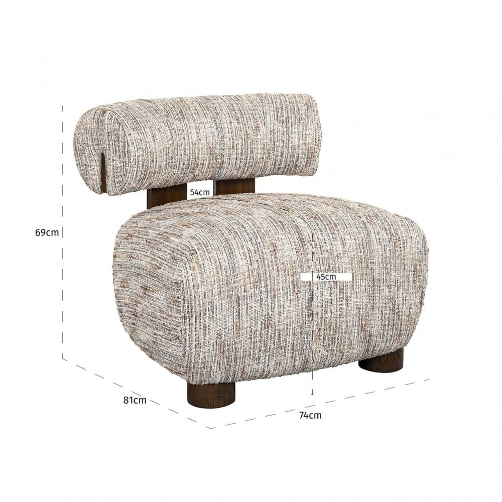 Arabella Greige Coco Lounge Chair by Richmond Interiors