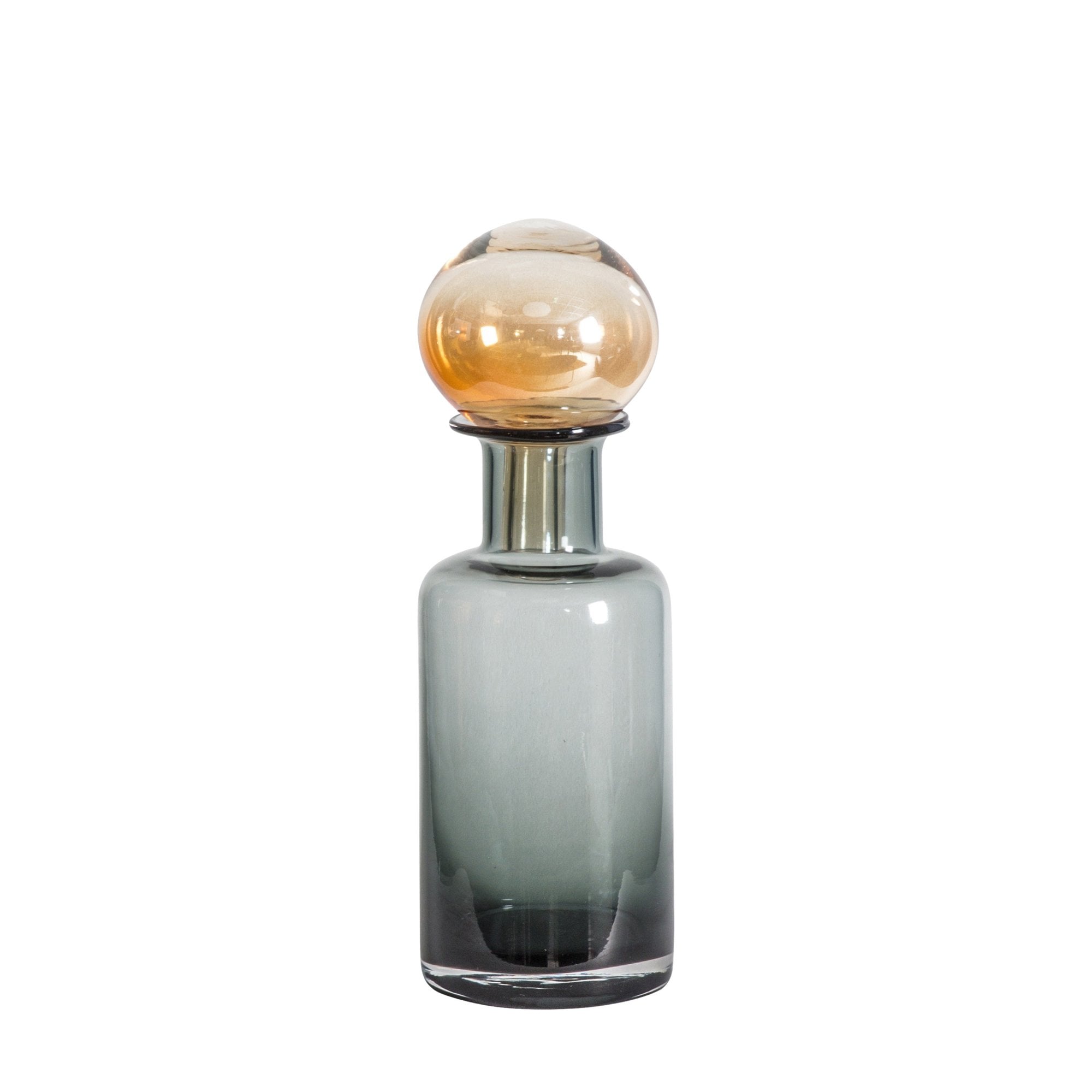 Elma Large Bottle With Stopper Grey & Brown by Abode