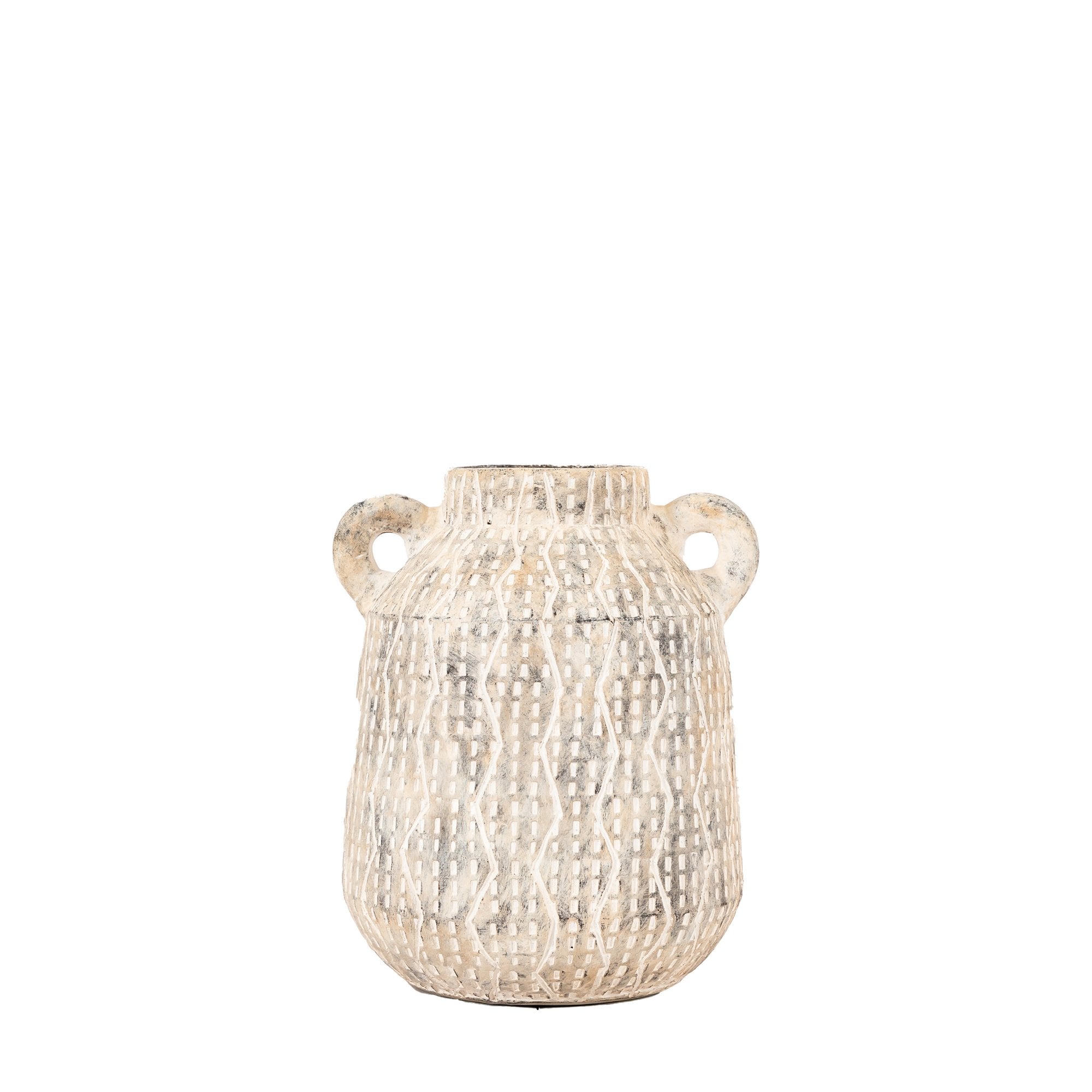 Ica Small Vase Earthy White by Abode
