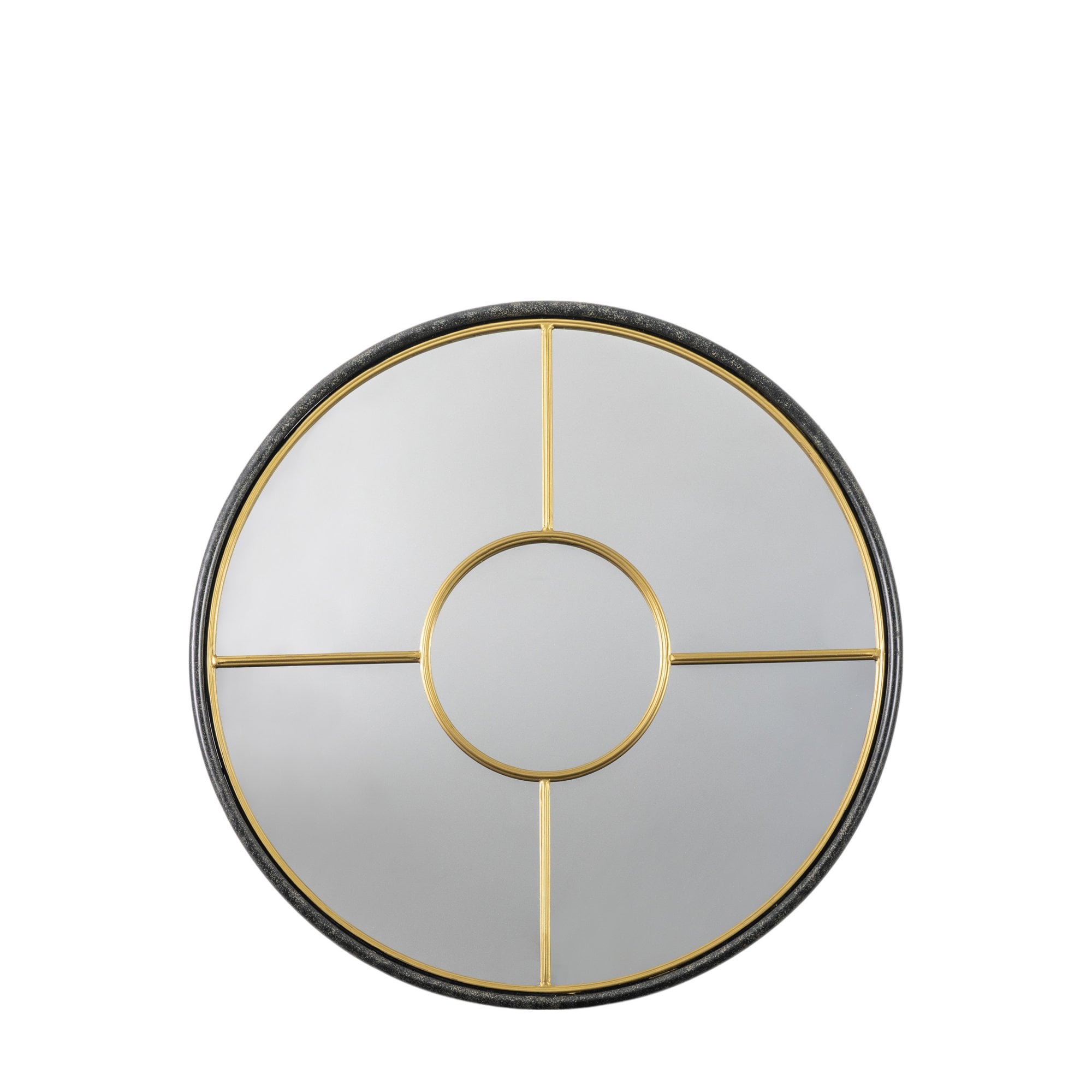 Rocca Large Round Mirror Gold by Abode