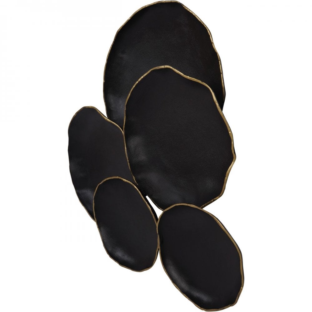 Arlow 5 Disc Black Metal Wall Art by Libra Interiors