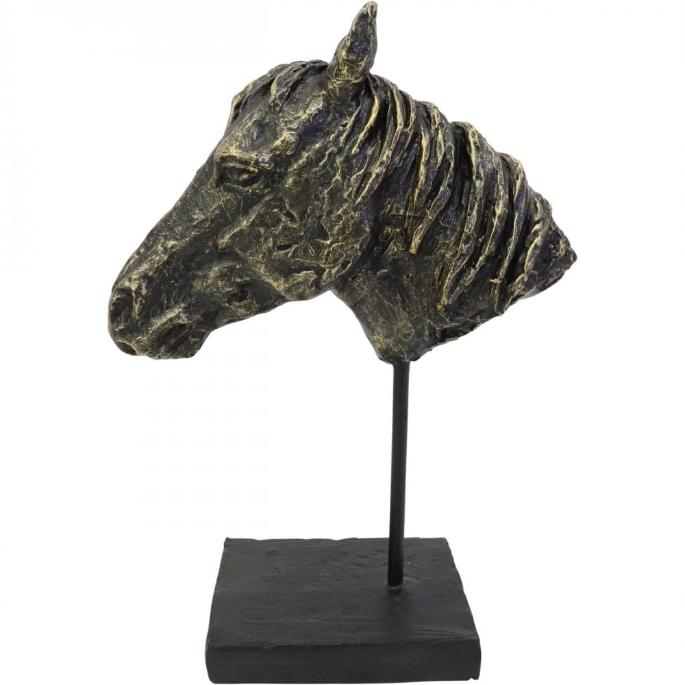 Bay Horse Head Sculpture by Libra Interiors
