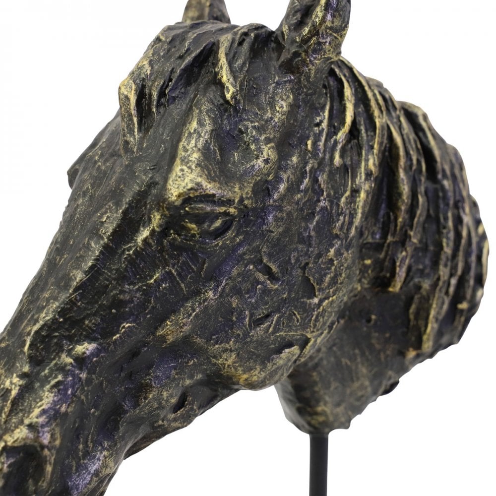 Bay Horse Head Sculpture by Libra Interiors