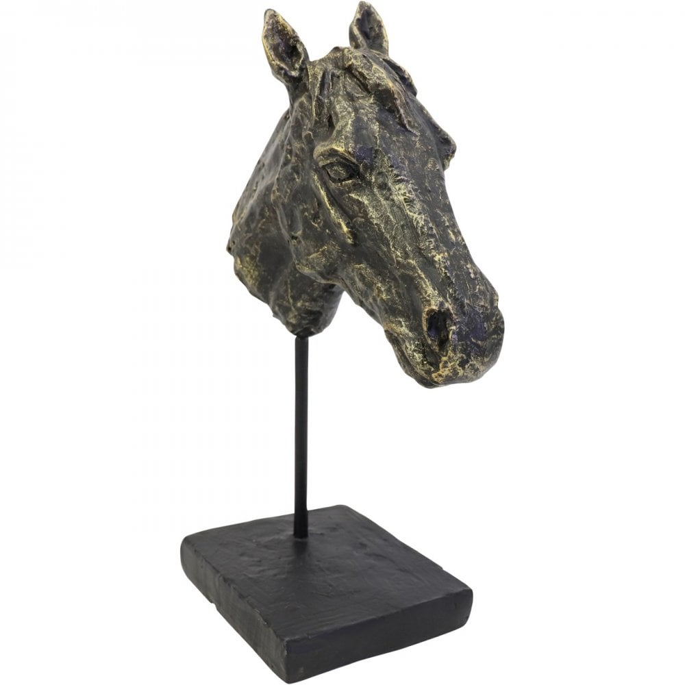 Bay Horse Head Sculpture by Libra Interiors