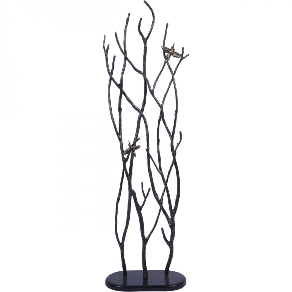 Decorative Screen Sculpture with Branches and Birds by Libra Interiors