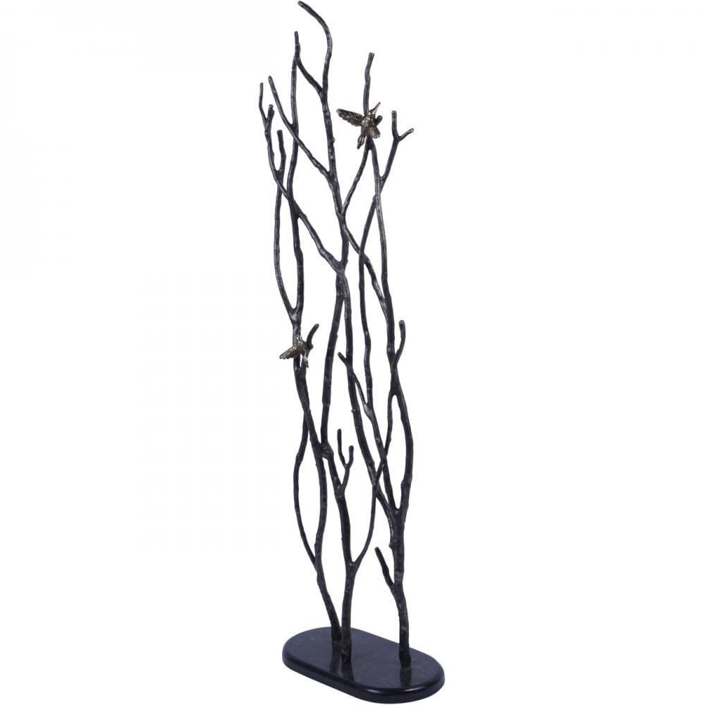 Decorative Screen Sculpture with Branches and Birds by Libra Interiors