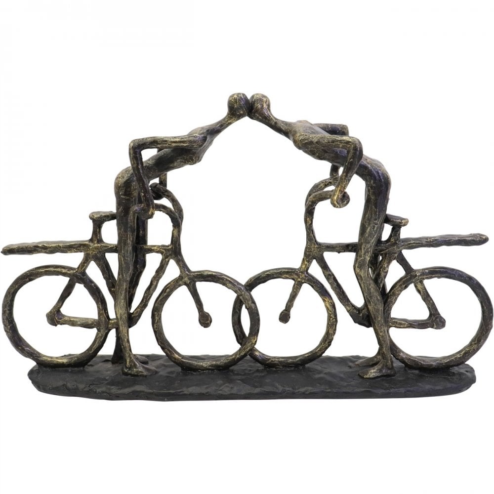 Smooching Cyclist Sculpture by Libra Interiors