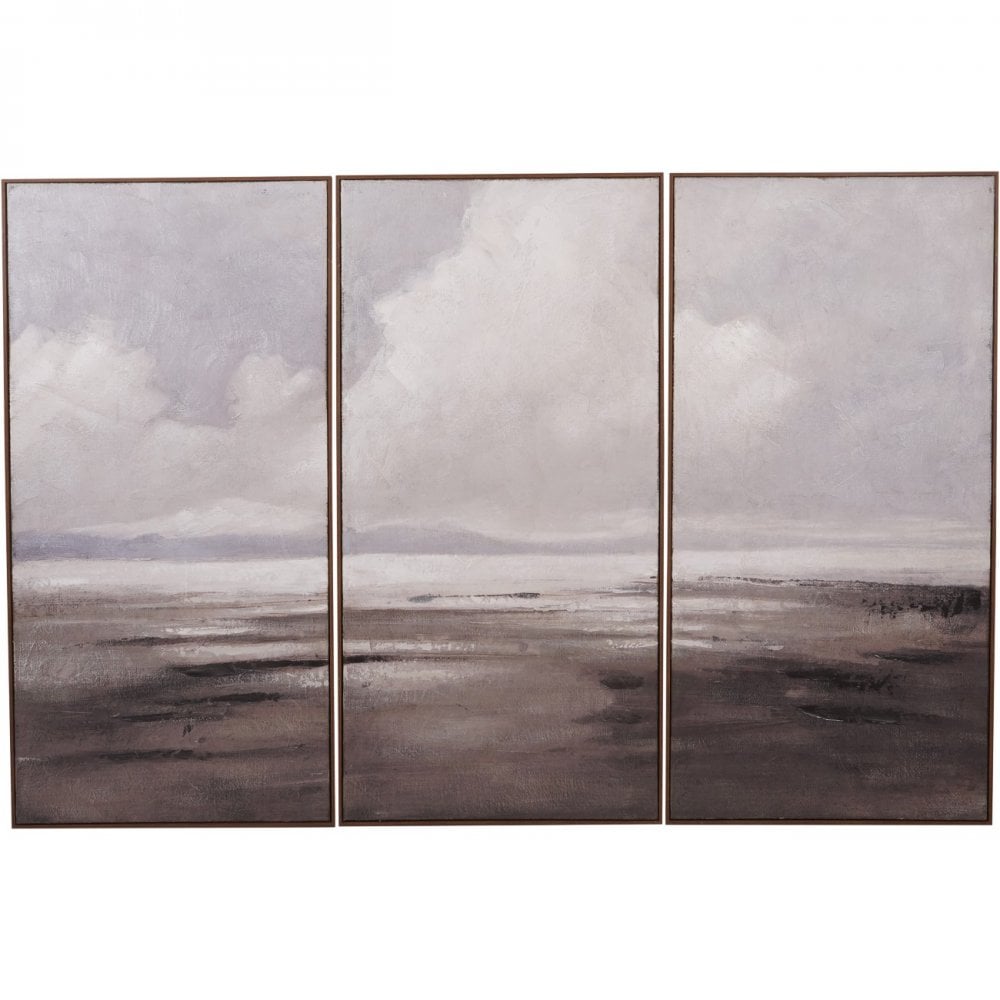 Hazy Horizons Framed Wall Art Set of Three by Libra Interiors