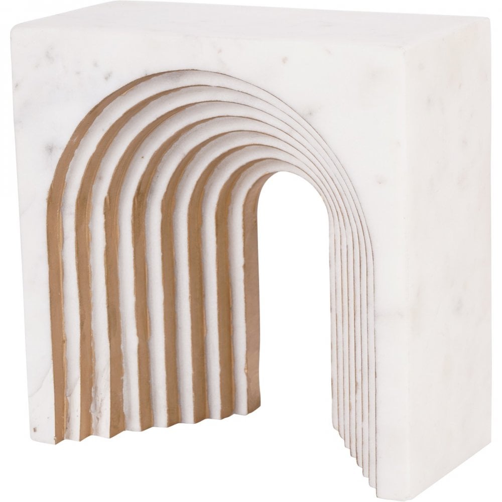 Genoa White Marble Decorative Sculpture by Libra Interiors