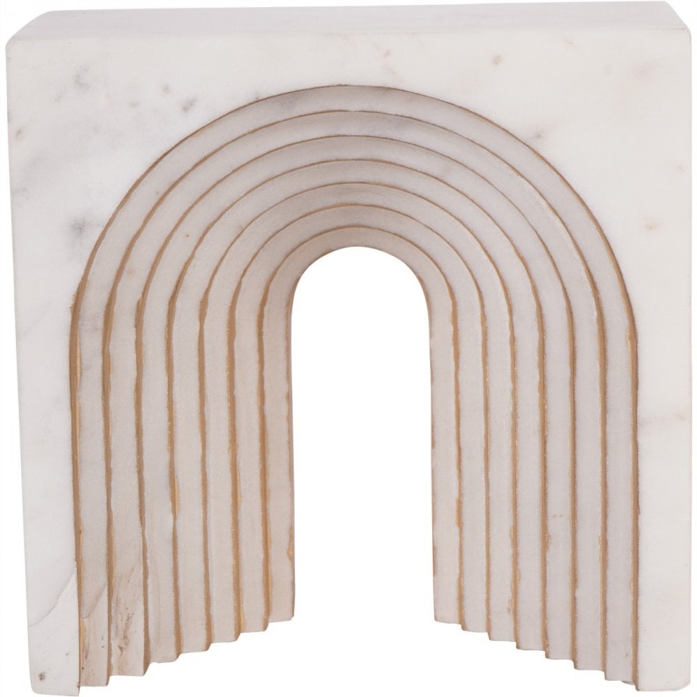 Genoa White Marble Decorative Sculpture by Libra Interiors