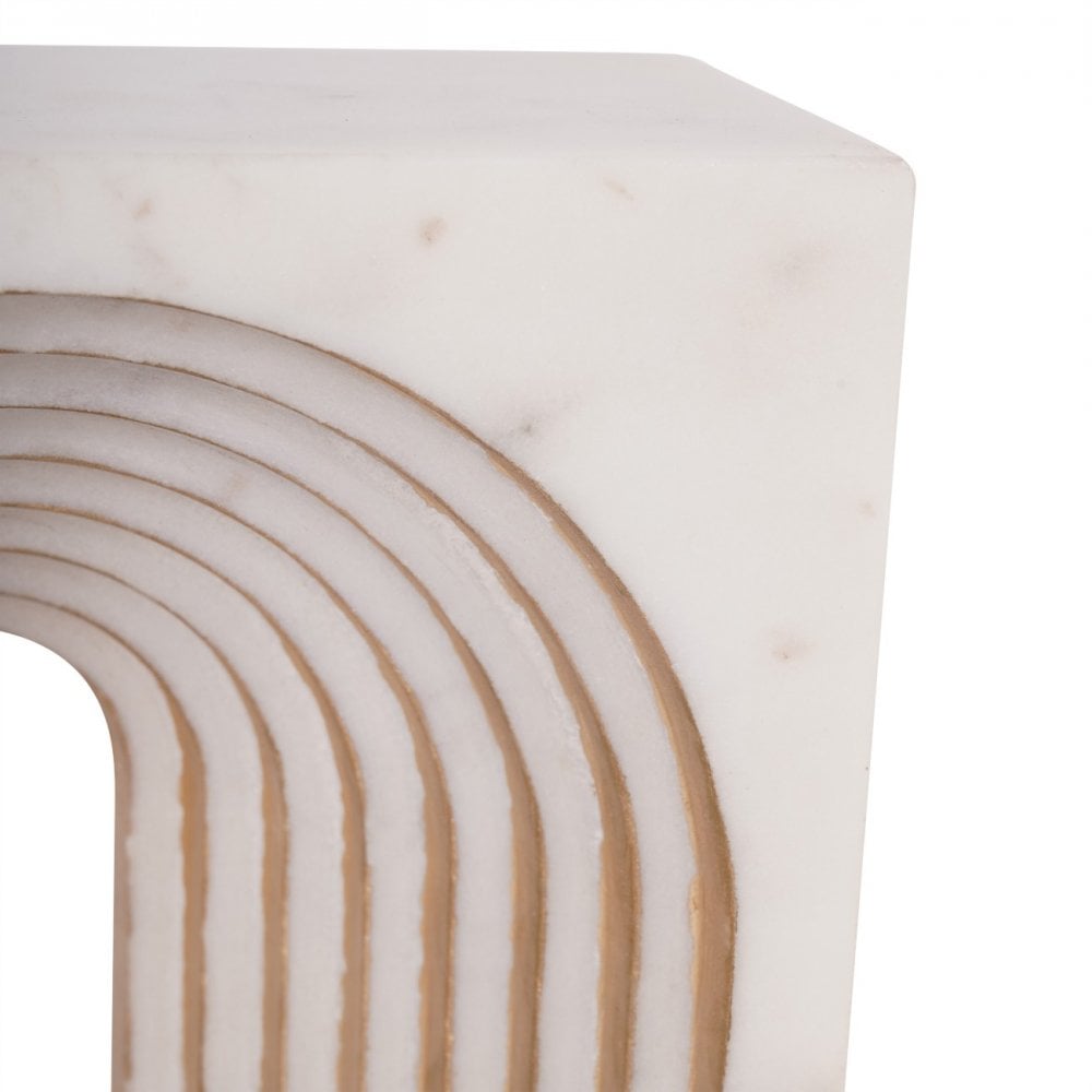 Genoa White Marble Decorative Sculpture by Libra Interiors