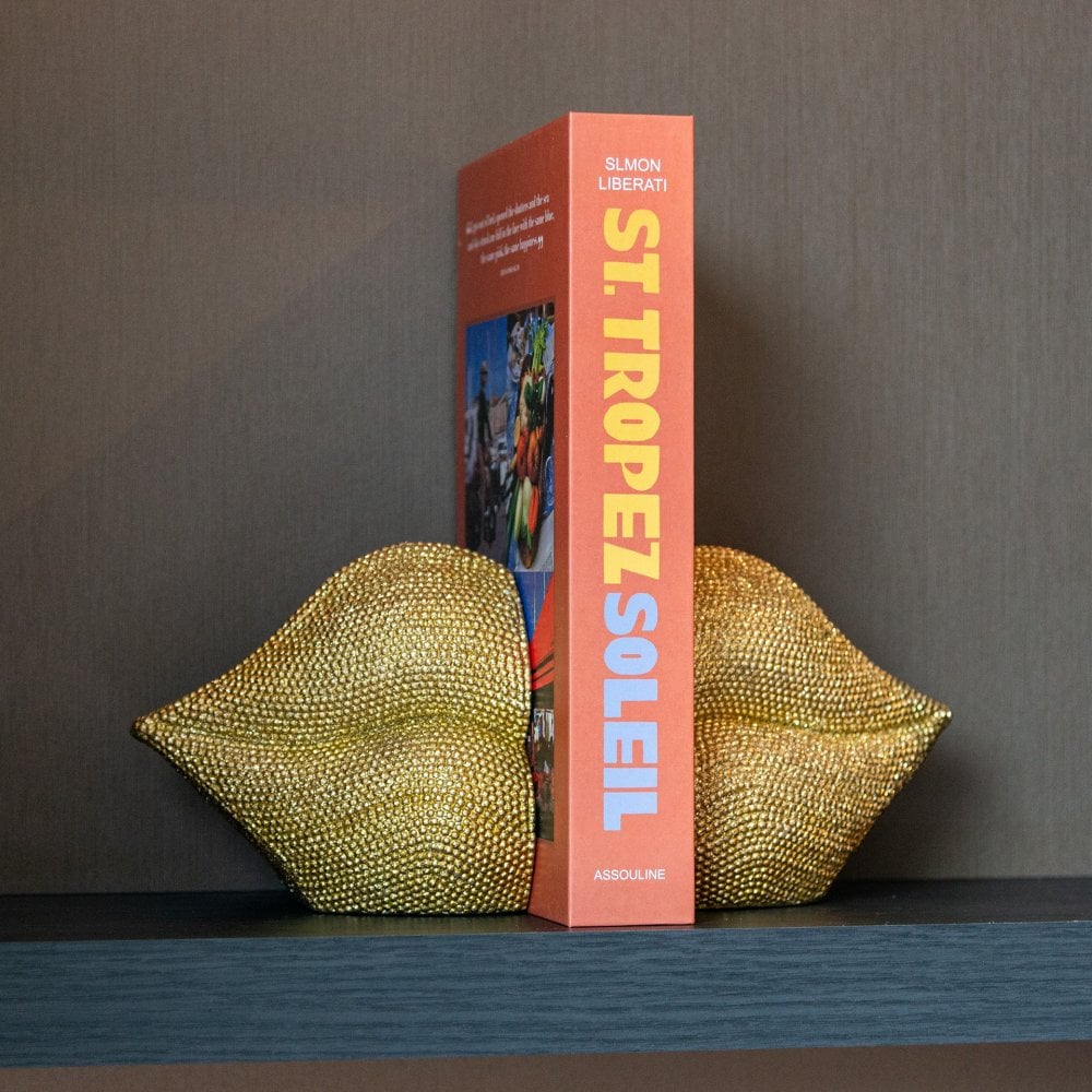 Kiss Gold Lips Bookstands by Richmond Interiors